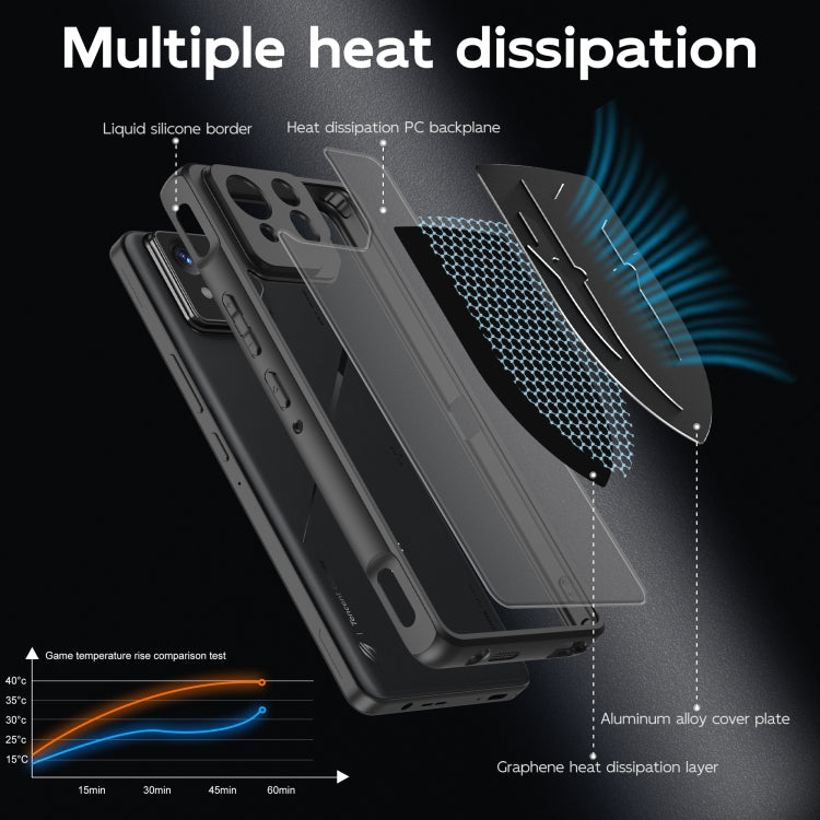 For ASUS ROG Phone 8 / 8 Pro Cooling 3 in 1 Phone Case(Black) - ASUS Cases by PMC TechLife | Online Shopping South Africa | PMC TechLife | Buy Now Pay Later Mobicred