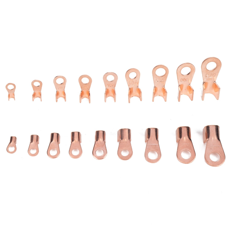 140 PCS Icstation Open Barrel Pure Copper Ring Lug Wire Crimp Terminals Assortment Kit - Booster Cable & Clip by PMC Jewellery | Online Shopping South Africa | PMC Jewellery | Buy Now Pay Later Mobicred