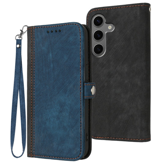 For Samsung Galaxy S25+ 5G Side Buckle Double Fold Hand Strap Leather Phone Case(Royal Blue) - Galaxy S25+ 5G Cases by PMC Jewellery | Online Shopping South Africa | PMC Jewellery | Buy Now Pay Later Mobicred