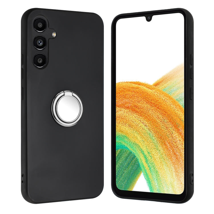 For Samsung Galaxy S25+ 5G Matte Ring Holder TPU Phone Case(Silver) - Galaxy S25+ 5G Cases by PMC Jewellery | Online Shopping South Africa | PMC Jewellery | Buy Now Pay Later Mobicred