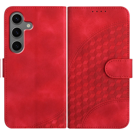 For Samsung Galaxy S25+ 5G YX0060 Elephant Head Embossed Phone Leather Case with Lanyard(Red) - Galaxy S25+ 5G Cases by PMC Jewellery | Online Shopping South Africa | PMC Jewellery | Buy Now Pay Later Mobicred