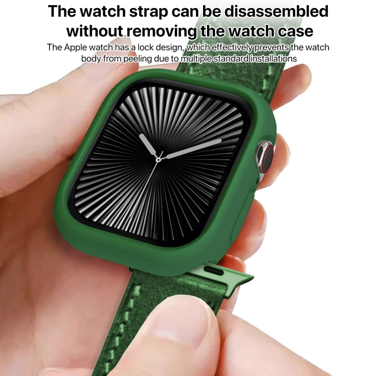 For Apple Watch Series 10 42mm Candy TPU Half Coverage Watch Case(Original Green) - Watch Cases by PMC TechLife | Online Shopping South Africa | PMC TechLife | Buy Now Pay Later Mobicred