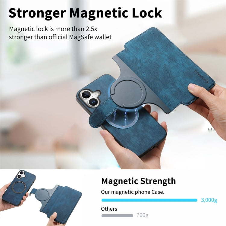 For iPhone 16 Plus CaseNeo MagSafe RFID Anti-theft Retro Leather Phone Case(Blue) - iPhone 16 Plus Cases by CaseNeo | Online Shopping South Africa | PMC Jewellery | Buy Now Pay Later Mobicred