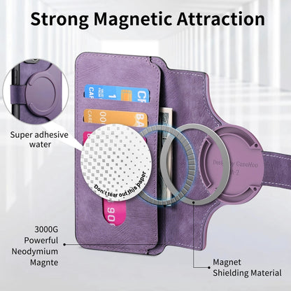 For iPhone 16 Plus CaseNeo MagSafe RFID Anti-theft Retro Leather Phone Case(Purple) - iPhone 16 Plus Cases by CaseNeo | Online Shopping South Africa | PMC Jewellery | Buy Now Pay Later Mobicred