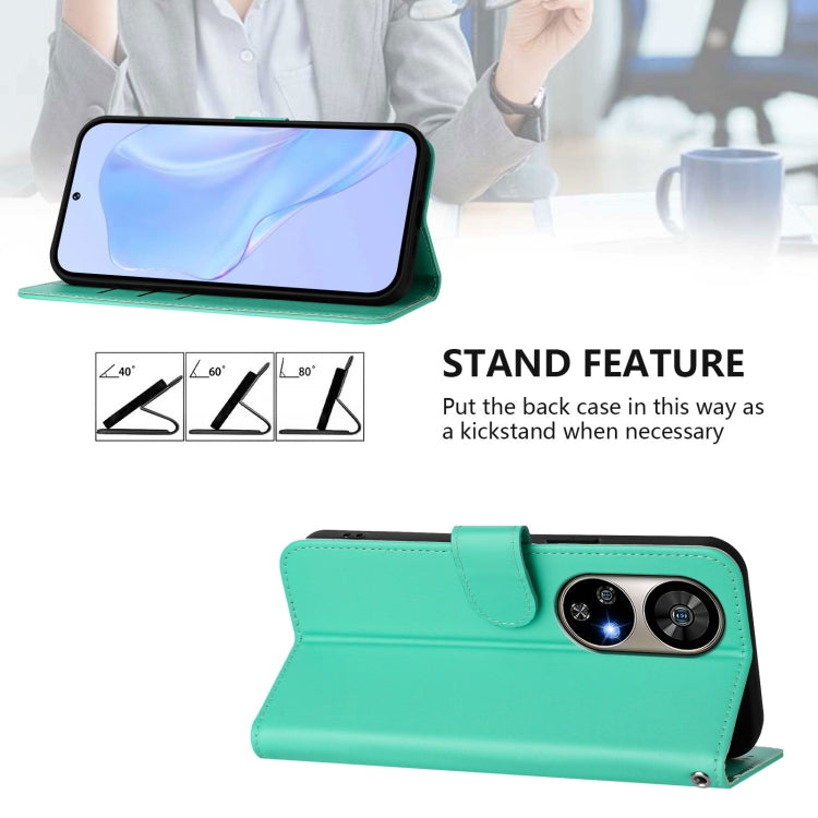 For Ulefone Note 17 Pro Skin Feel Solid Color Leather Phone Case with Lanyard(Green) - Ulefone Cases by PMC Jewellery | Online Shopping South Africa | PMC Jewellery | Buy Now Pay Later Mobicred