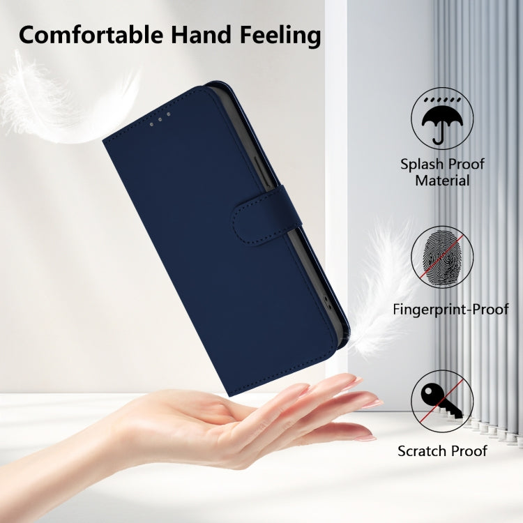 For Ulefone Note 17 Pro Skin Feel Solid Color Leather Phone Case with Lanyard(Navy Blue) - Ulefone Cases by PMC Jewellery | Online Shopping South Africa | PMC Jewellery | Buy Now Pay Later Mobicred