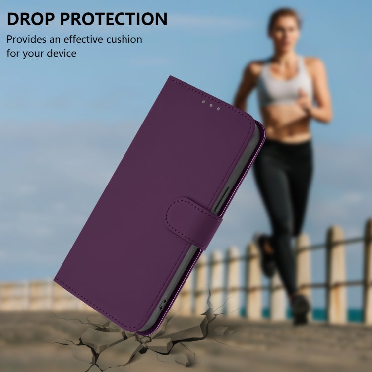 For Ulefone Note 17 Pro Skin Feel Solid Color Leather Phone Case with Lanyard(Violet) - Ulefone Cases by PMC Jewellery | Online Shopping South Africa | PMC Jewellery | Buy Now Pay Later Mobicred