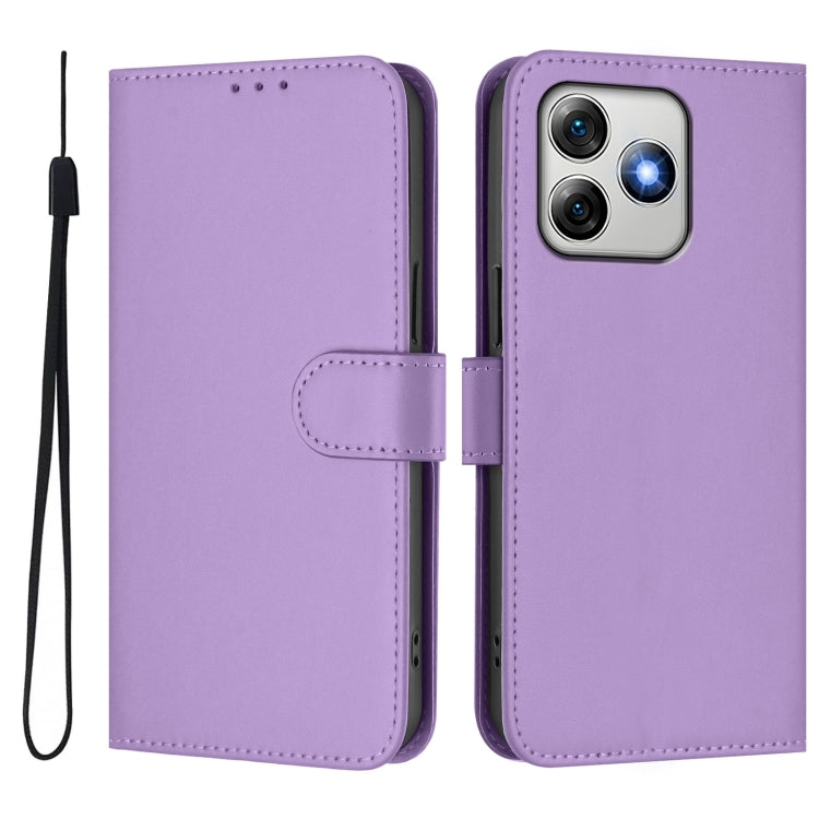 For Ulefone Note 18 Ultra Skin Feel Solid Color Leather Phone Case with Lanyard(Lavender Purple) - Ulefone Cases by PMC Jewellery | Online Shopping South Africa | PMC Jewellery | Buy Now Pay Later Mobicred