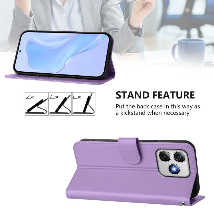 For Ulefone Note 18 Ultra Skin Feel Solid Color Leather Phone Case with Lanyard(Lavender Purple) - Ulefone Cases by PMC Jewellery | Online Shopping South Africa | PMC Jewellery | Buy Now Pay Later Mobicred