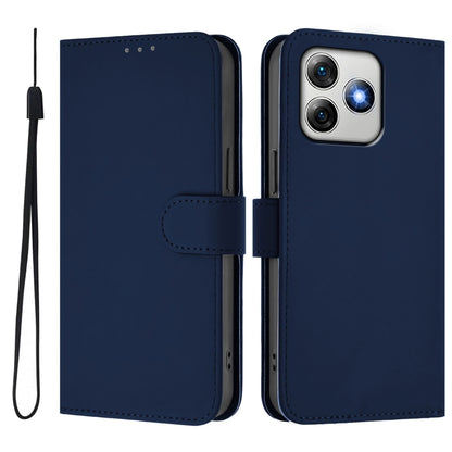 For Ulefone Note 18 Ultra Skin Feel Solid Color Leather Phone Case with Lanyard(Navy Blue) - Ulefone Cases by PMC Jewellery | Online Shopping South Africa | PMC Jewellery | Buy Now Pay Later Mobicred