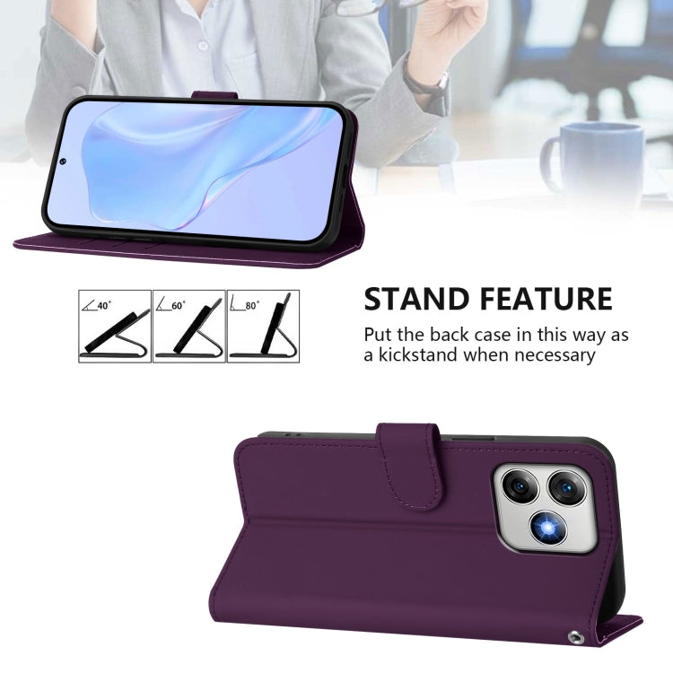 For Ulefone Note 18 Ultra Skin Feel Solid Color Leather Phone Case with Lanyard(Violet) - Ulefone Cases by PMC Jewellery | Online Shopping South Africa | PMC Jewellery | Buy Now Pay Later Mobicred