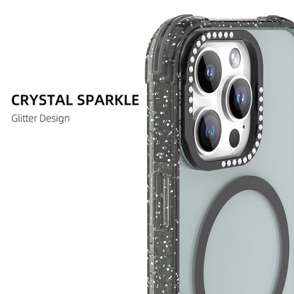 For iPhone 16 Pro Mutural Blink Series Glitter Edge MagSafe Magnetic Phone Case(Blue) - iPhone 16 Pro Cases by Mutural | Online Shopping South Africa | PMC Jewellery | Buy Now Pay Later Mobicred