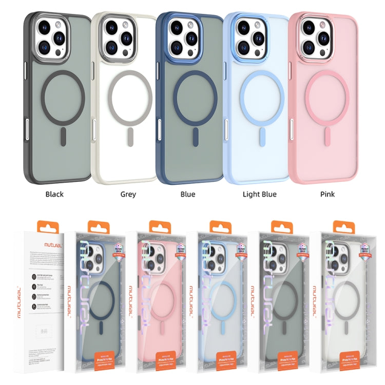 For iPhone 16 Pro Max Mutural Skin Feel Series Frosted MagSafe Magnetic Phone Case(Blue) - iPhone 16 Pro Max Cases by Mutural | Online Shopping South Africa | PMC Jewellery | Buy Now Pay Later Mobicred