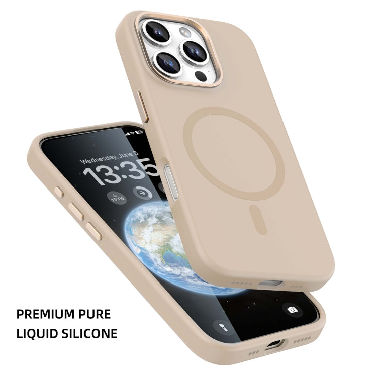 For iPhone 16 Pro Max Mutural Karen Series Liquid Silicone MagSafe Magnetic Phone Case(Desert Gold) - iPhone 16 Pro Max Cases by Mutural | Online Shopping South Africa | PMC Jewellery | Buy Now Pay Later Mobicred