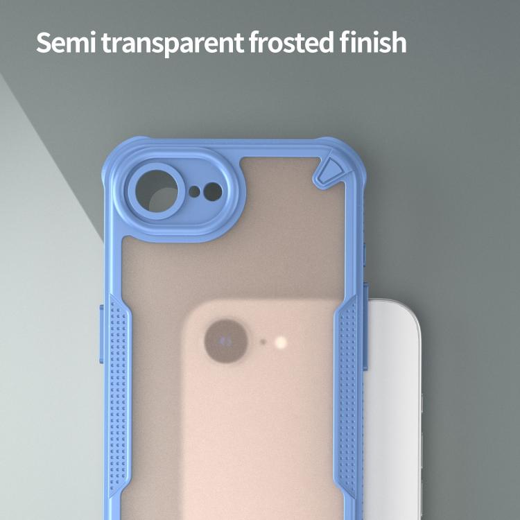For iPhone 16e Armor Glaze PC Hybrid TPU Phone Case(Blue) - iPhone 16e Cases by PMC TechLife | Online Shopping South Africa | PMC TechLife | Buy Now Pay Later Mobicred