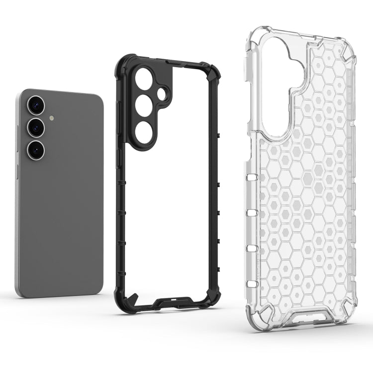 For Samsung Galaxy S25 5G Honeycomb Shockproof Phone Case(White) - Galaxy S25 5G Cases by PMC Jewellery | Online Shopping South Africa | PMC Jewellery | Buy Now Pay Later Mobicred