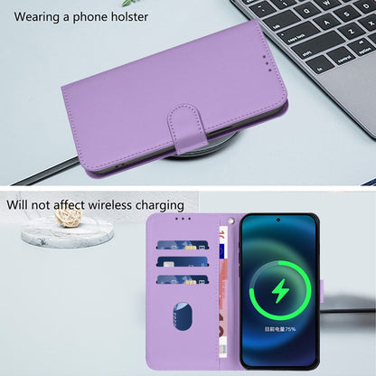 For Honor Magic6 Pro Skin Feel Solid Color Leather Phone Case with Lanyard(Lavender Purple) - Honor Cases by PMC Jewellery | Online Shopping South Africa | PMC Jewellery | Buy Now Pay Later Mobicred