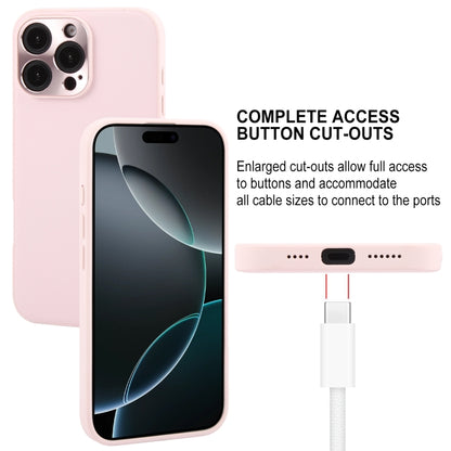 For iPhone 16 Pro Max GEBEI Plain Leather TPU Hybrid PU Phone Case(Pink) - iPhone 16 Pro Max Cases by GEBEI | Online Shopping South Africa | PMC Jewellery | Buy Now Pay Later Mobicred