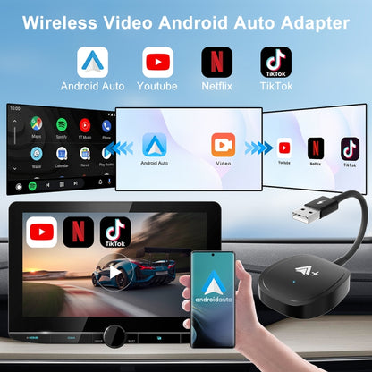 USB Interface Wired to Wireless CarPlay Auto Adapter for Android, Specification:Square(White) - Bluetooth Adapters by PMC Jewellery | Online Shopping South Africa | PMC Jewellery | Buy Now Pay Later Mobicred