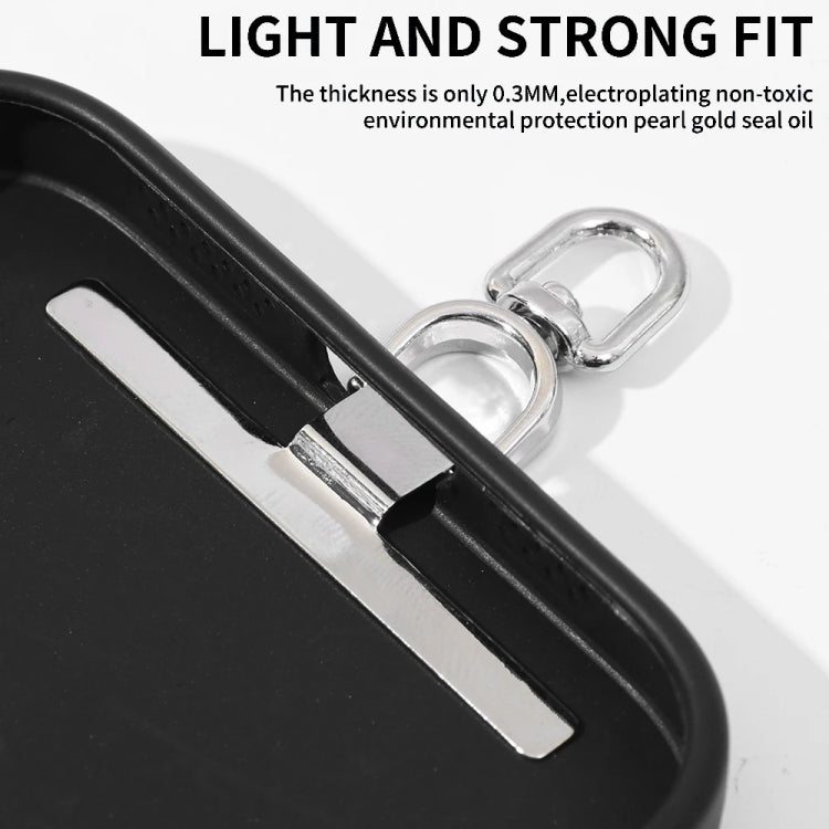 360 Degree Rotation T-shape Metal Mobile Phone Lanyard Fixing Gasket(Black) - Lanyards & Wrist Straps by PMc TechLife | Online Shopping South Africa | PMc TechLife | Buy Now Pay Later Mobicred