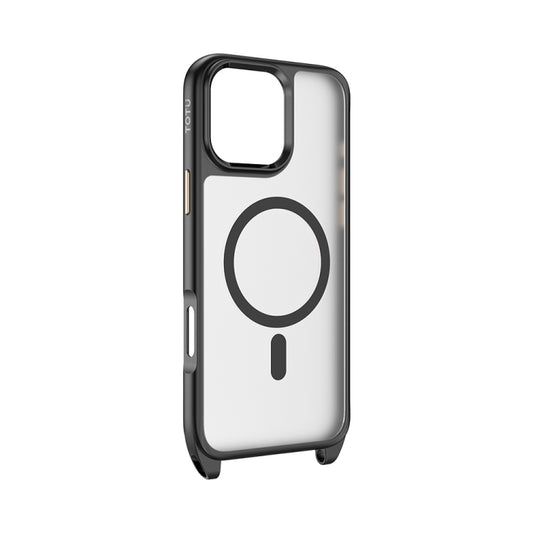 For iPhone 16 Pro Max TOTU PC-26 Skin Feel MagSafe Magnetic Lanyard Hole Phone Case(Black) - iPhone 16 Pro Max Cases by TOTUDESIGN | Online Shopping South Africa | PMC Jewellery | Buy Now Pay Later Mobicred