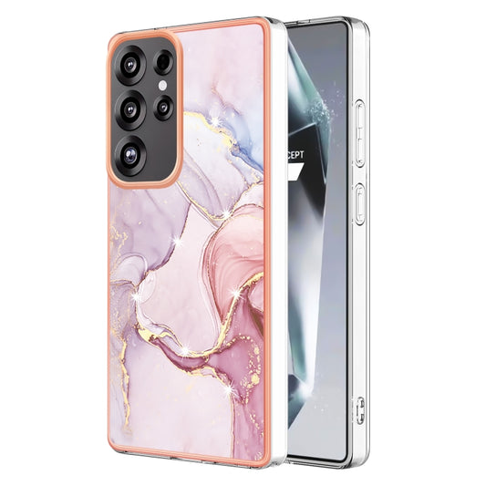 For Samsung Galaxy S25 Ultra 5G Electroplating Marble Pattern Dual-side IMD TPU Shockproof Phone Case(Rose Gold 005) - Galaxy S25 Ultra 5G Cases by PMC Jewellery | Online Shopping South Africa | PMC Jewellery | Buy Now Pay Later Mobicred