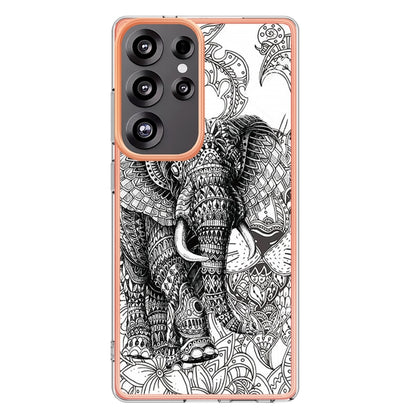 For Samsung Galaxy S25 Ultra 5G Electroplating Marble Dual-side IMD Phone Case(Totem Elephant) - Galaxy S25 Ultra 5G Cases by PMC Jewellery | Online Shopping South Africa | PMC Jewellery | Buy Now Pay Later Mobicred