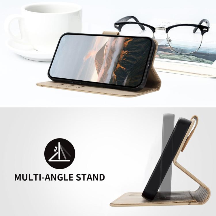 For iPhone 17 Pro Triangle Pattern Buckle Clasp Leather Phone Case(Gold) - free shipping - PMc TechLife - Order now!