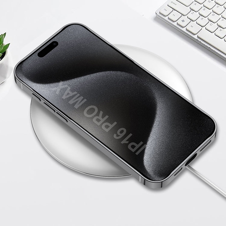 For iPhone 16 Pro GKK Plating Leather Wave MagSafe Phone Case(Titanium Gray) - free shipping - PMC Jewellery - Order now!