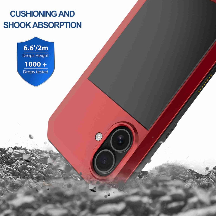 For iPhone 16 RedPepper Triple-proof Metal Phone Case(Red) - free shipping - PMC Jewellery - Order now!