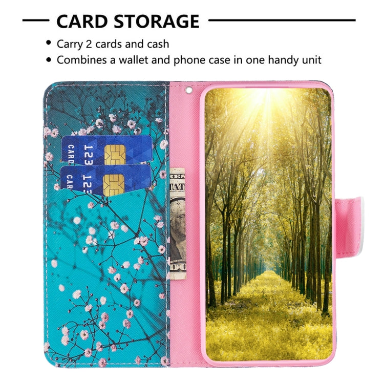 For Samsung Galaxy S25+ 5G Colored Drawing Pattern Leather Phone Case(Plum Blossom) - free shipping - PMC Jewellery - Order now!