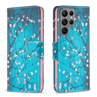 For Samsung Galaxy S25 Ultra 5G Colored Drawing Pattern Leather Phone Case(Plum Blossom) - Galaxy S25 Ultra 5G Cases by PMC Jewellery | Online Shopping South Africa | PMC Jewellery | Buy Now Pay Later Mobicred