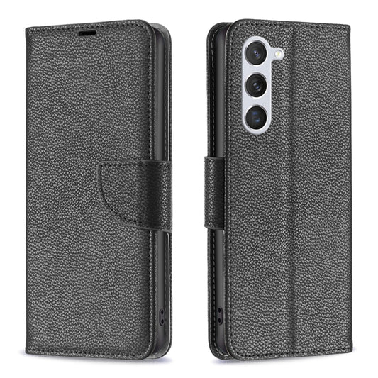 For Samsung Galaxy S25 5G Litchi Texture Pure Color Flip Leather Phone Case(Black) - Galaxy S25 5G Cases by PMC Jewellery | Online Shopping South Africa | PMC Jewellery | Buy Now Pay Later Mobicred