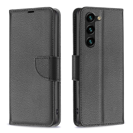 For Samsung Galaxy S25+ 5G Litchi Texture Pure Color Flip Leather Phone Case(Black) - Galaxy S25+ 5G Cases by PMC Jewellery | Online Shopping South Africa | PMC Jewellery | Buy Now Pay Later Mobicred