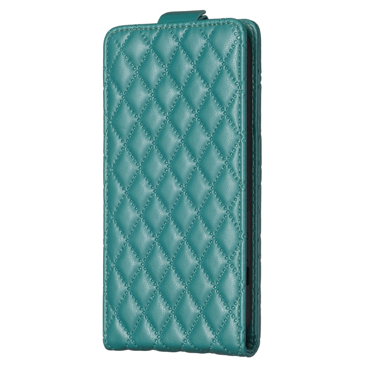 For Samsung Galaxy S25+ 5G Diamond Lattice Vertical Flip Leather Phone Case(Green) - Galaxy S25+ 5G Cases by PMC Jewellery | Online Shopping South Africa | PMC Jewellery | Buy Now Pay Later Mobicred