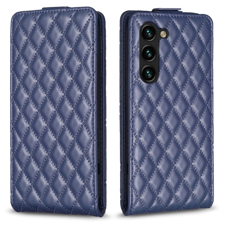 For Samsung Galaxy S25+ 5G Diamond Lattice Vertical Flip Leather Phone Case(Blue) - Galaxy S25+ 5G Cases by PMC Jewellery | Online Shopping South Africa | PMC Jewellery | Buy Now Pay Later Mobicred