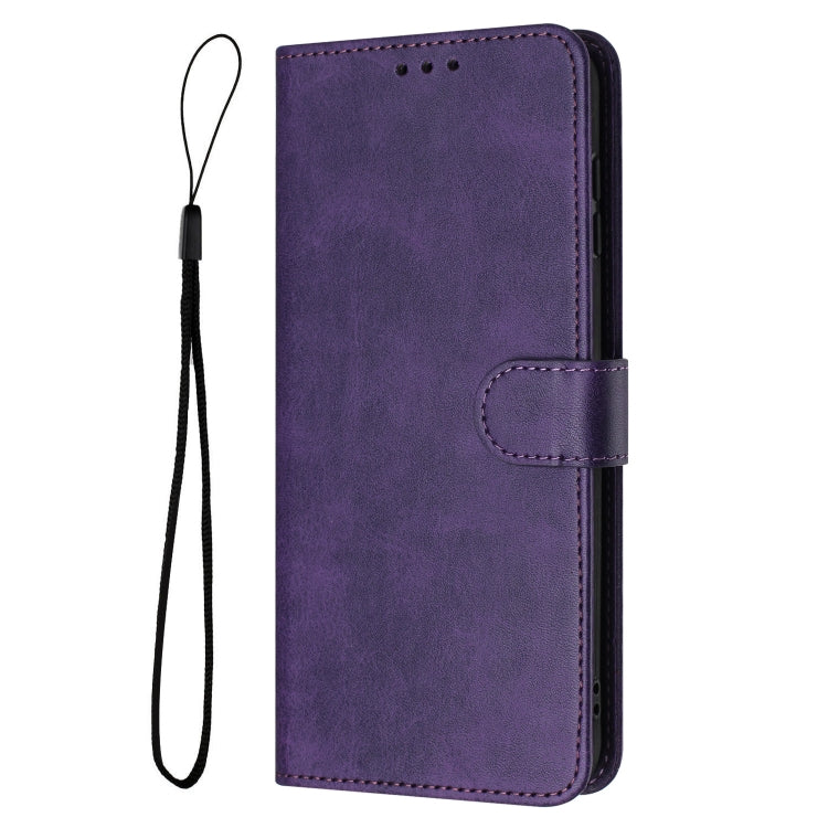 For Samsung Galaxy S25 Ultra 5G Solid Calf Texture Flip Leather Phone Case(Purple) - free shipping - PMC TechLife - Order now!
