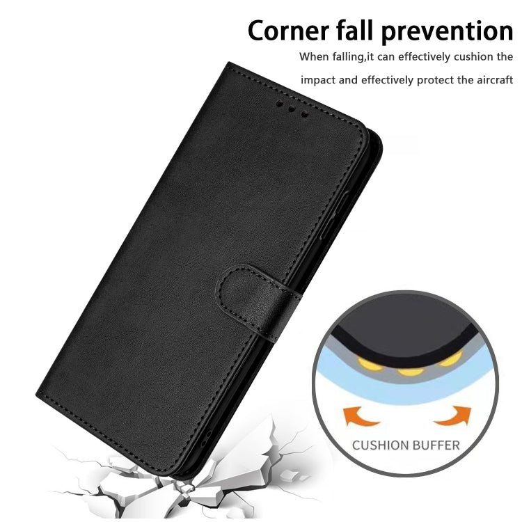 For Samsung Galaxy S25 / S24 5G Solid Calf Texture Flip Leather Phone Case(Black) - Galaxy S25 5G Cases by PMC TechLife | Online Shopping South Africa | PMC TechLife | Buy Now Pay Later Mobicred