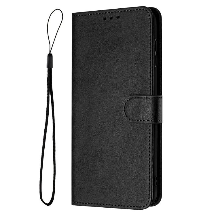 For Samsung Galaxy S25+ / S24+ 5G Solid Calf Texture Flip Leather Phone Case(Black) - Galaxy S25+ 5G Cases by PMC TechLife | Online Shopping South Africa | PMC TechLife | Buy Now Pay Later Mobicred
