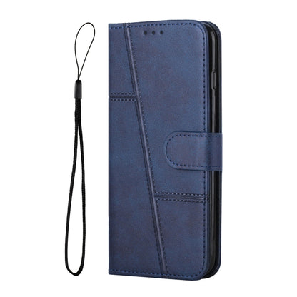 For Samsung Galaxy S25 Ultra 5G Stitching Calf Texture Buckle Leather Phone Case(Blue) - Galaxy S25 Ultra 5G Cases by PMC Jewellery | Online Shopping South Africa | PMC Jewellery | Buy Now Pay Later Mobicred