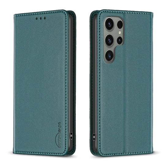 For Samsung Galaxy S25 Ultra 5G Magnetic Leather Phone Case(Green) - Galaxy S25 Ultra 5G Cases by PMC Jewellery | Online Shopping South Africa | PMC Jewellery | Buy Now Pay Later Mobicred