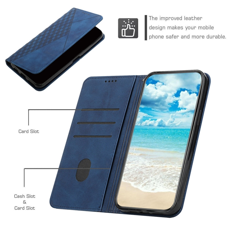 For Samsung Galaxy S25 Ultra 5G Diamond Splicing Skin Feel Magnetic Leather Phone Case(Blue) - Galaxy S25 Ultra 5G Cases by PMC Jewellery | Online Shopping South Africa | PMC Jewellery | Buy Now Pay Later Mobicred