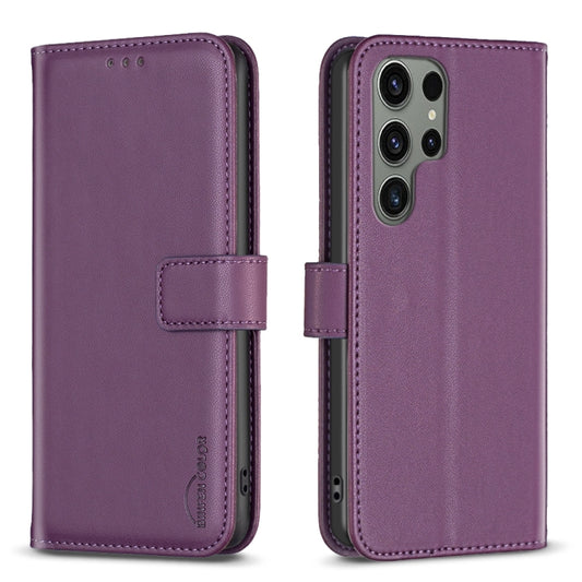 For Samsung Galaxy S25 Ultra 5G Magnetic Buckle Leather Phone Case(Purple) - Galaxy S25 Ultra 5G Cases by PMC Jewellery | Online Shopping South Africa | PMC Jewellery | Buy Now Pay Later Mobicred