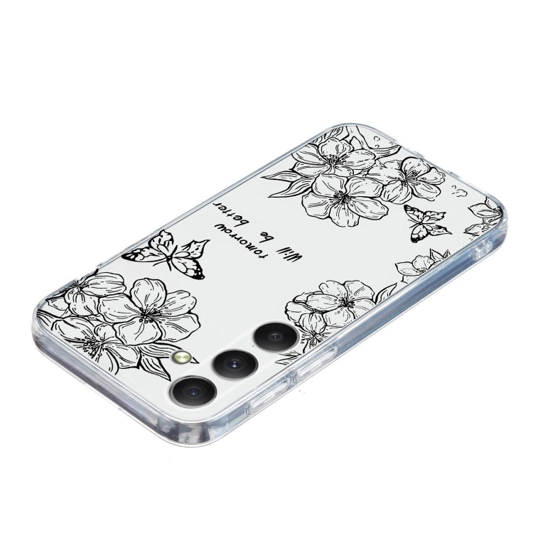 For Samsung Galaxy S25+ 5G Colorful Painting Pattern TPU Phone Case(Butterfly Flower) - Galaxy S25+ 5G Cases by PMC Jewellery | Online Shopping South Africa | PMC Jewellery | Buy Now Pay Later Mobicred