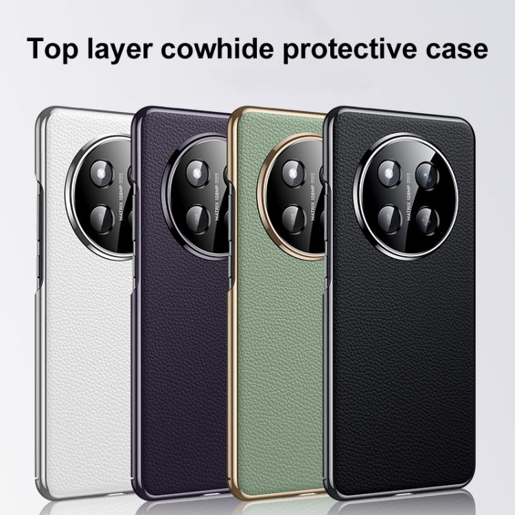 For Honor Magic7 Pro Genuine Leather PC Phone Case(White) - Honor Cases by PMC TechLife | Online Shopping South Africa | PMC TechLife | Buy Now Pay Later Mobicred