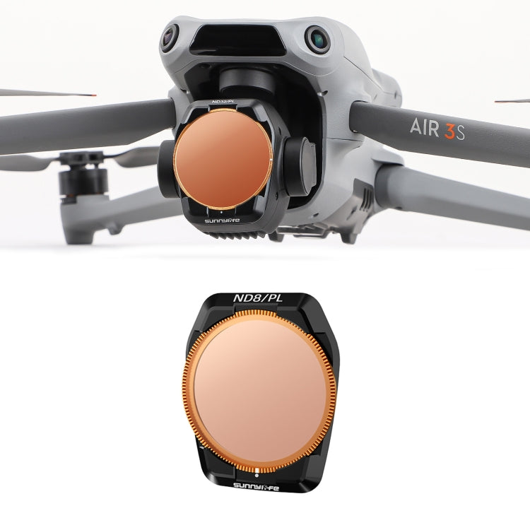 For DJI Air 3S Sunnylife Camera Lens Filter, Filter:ND8PL - free shipping - PMC TechLife - Order now!