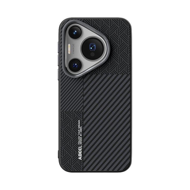 For Huawei Pura 70 Pro ABEEL 6D Micro Relief MagSafe Magnetic Phone Case(Carbon Fiber Black) - Huawei Cases by PMC Jewellery | Online Shopping South Africa | PMC Jewellery | Buy Now Pay Later Mobicred