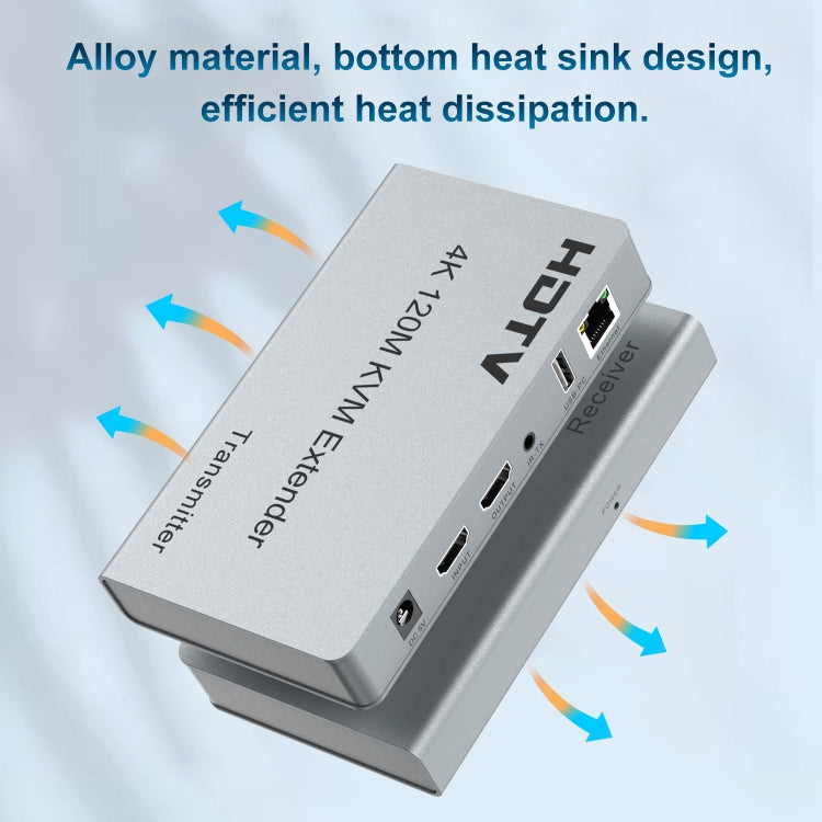 120m HDMI USB KVM 4K Network Extender, Plug:US Plug - Amplifier by PMC TechLife | Online Shopping South Africa | PMC TechLife | Buy Now Pay Later Mobicred