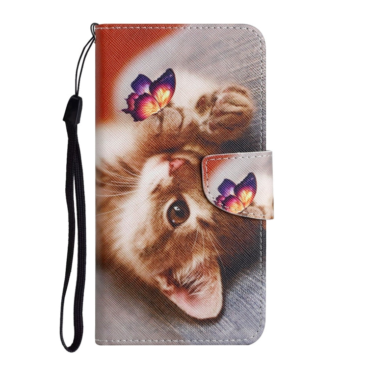 For Samsung Galaxy S25+ 5G Colored Drawing Pattern Leather Phone Case(Butterfly Cat) - free shipping - PMC Jewellery - Order now!