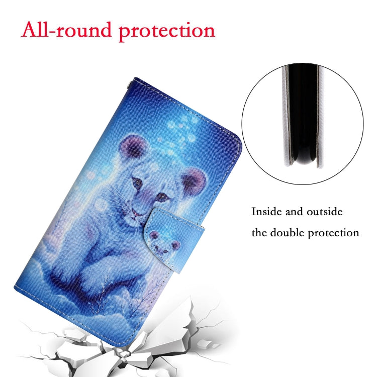 For Samsung Galaxy S25+ 5G Colored Drawing Pattern Leather Phone Case(Little Leopard) - free shipping - PMC Jewellery - Order now!